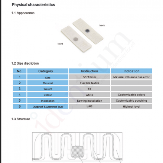 RFID FABRIC Laundry Tag - UFLT-5610