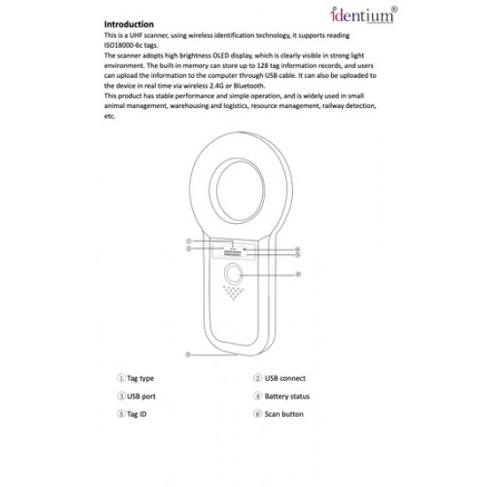 UHF Bluetooth Reader UBR90H